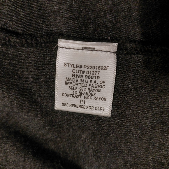 Grey Knit top with Black Trim - Picture 7 of 8